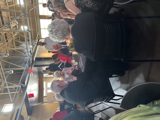 Guests at their table